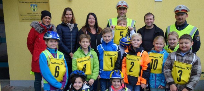 Radfahrprüfung der 4. Schulstufe am 6. November